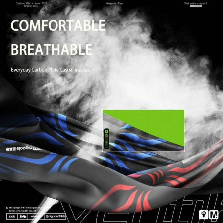 Branturi cu insertii de carbon MBrands , amortizare calcai , culoare albastru [10]