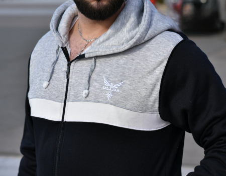 Trening barbati Mbrands , vatuit cu gluga  marimi mari [3]