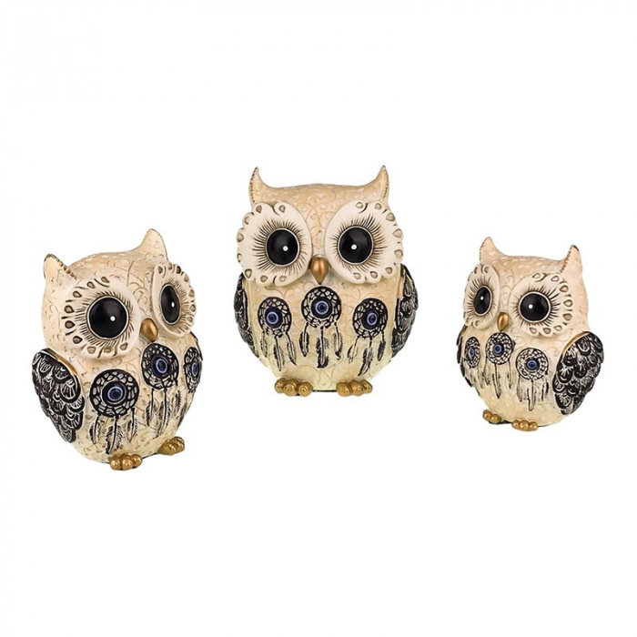 Statueta decorativa, Set familie de bufnite. [2]