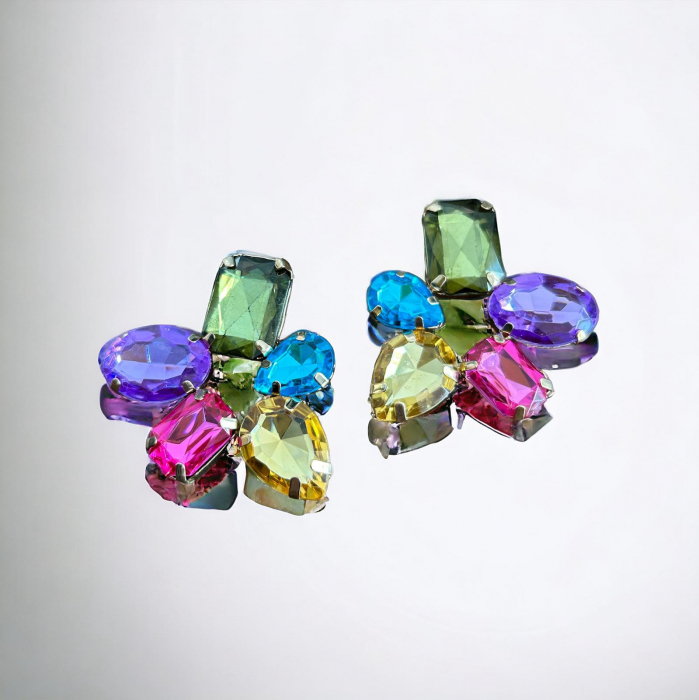 Cercei Eleganti Cristale - Multicolor [1]