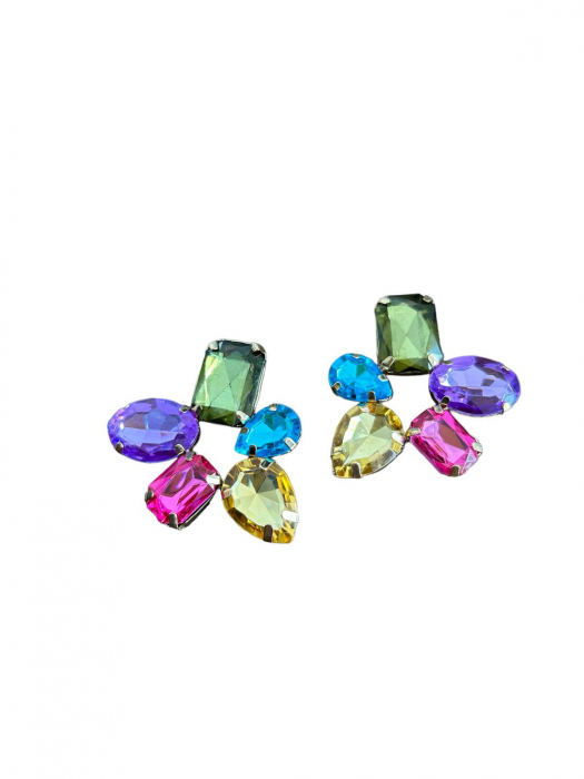 Cercei Eleganti Cristale - Multicolor [2]