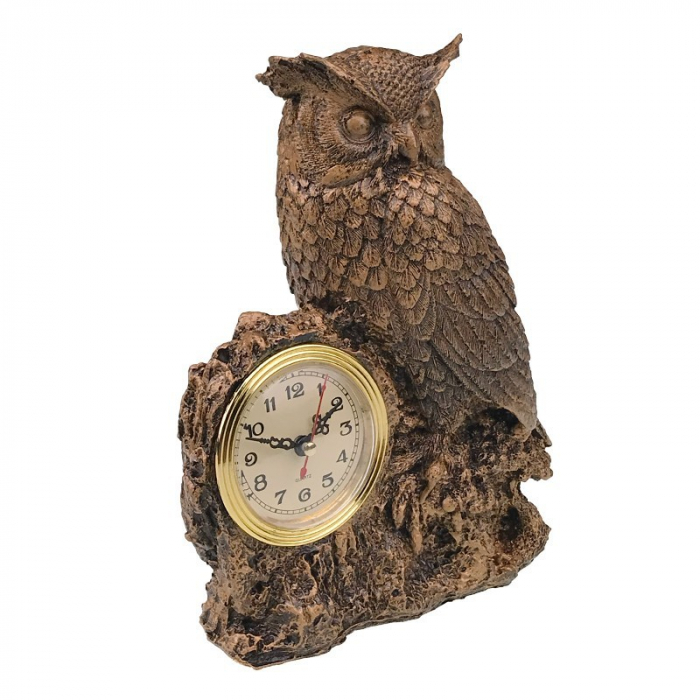 *Ceas decorativ bufnita, realizat din rasina, 25 cm [2]