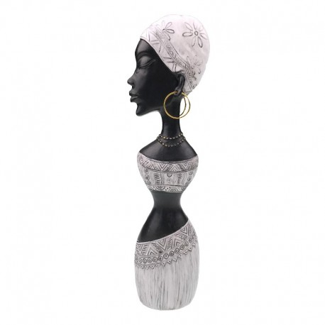 *Decoratiune din rasina, African Woman, 8x36cm, Negru-Argintiu [1]