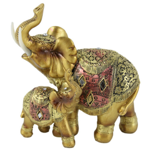 *Figurina elefant din rasina aurie [1]