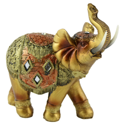 *Figurina elefant din rasina aurie [2]