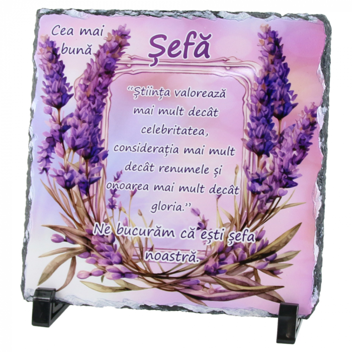 Placa ardezie „Cea mai buna Sefa” [1]