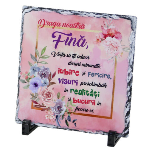 Placa ardezie „Draga noastra Fina!” [1]