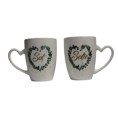 *Set 2 cani din ceramica „Sot/Sotie”, 350 ml, in cutie cadou [2]