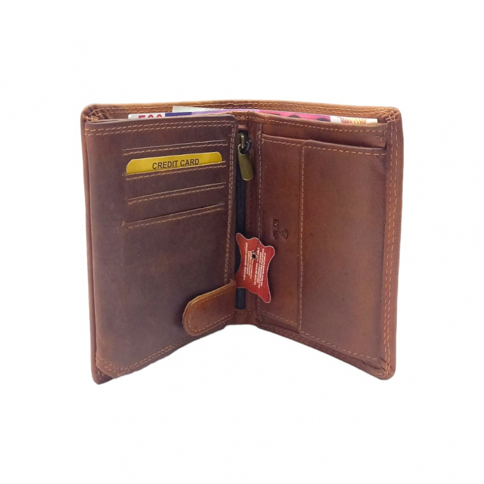 Set cadou pentru barbati, curea si portofel maro [3]