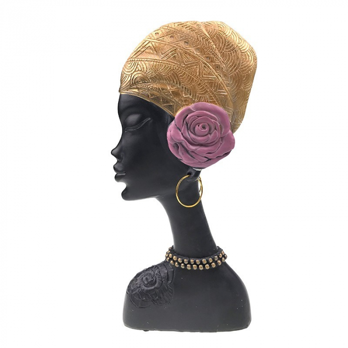 *Statueta decorativa, Femeie Africana cu trandafir [1]