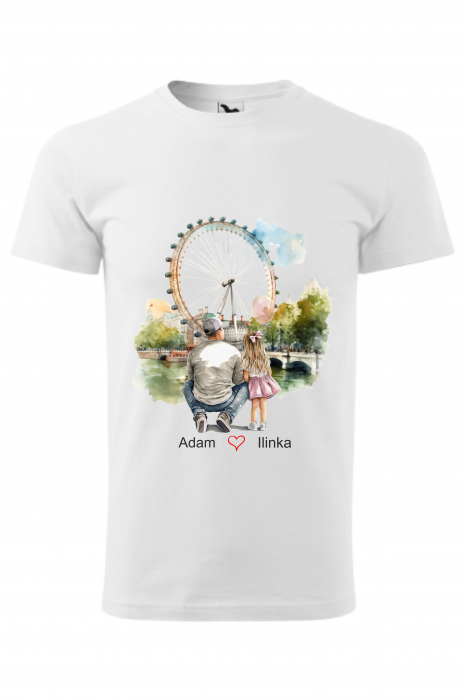 Tricou din bumbac personalizat ”Tată & Fiică” [1]
