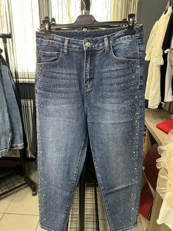Blugi / Pantaloni - Blugi cu strasuri