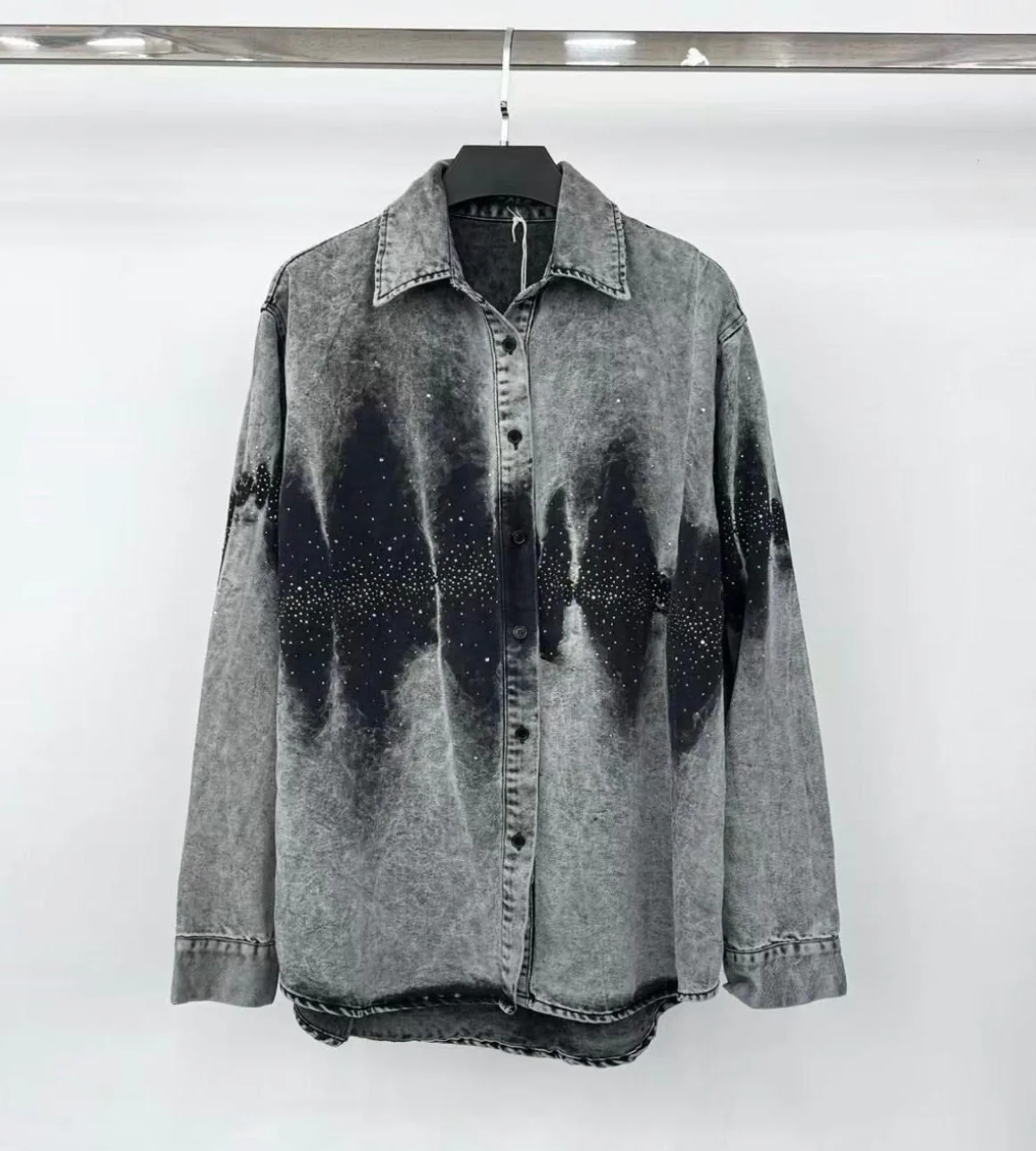 Camasi - Camasa din denim cu efect decolorat