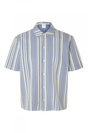 Fashion - Camasa Barbati Selected Slhrelaxskylar Jersey Nautical Blue,L