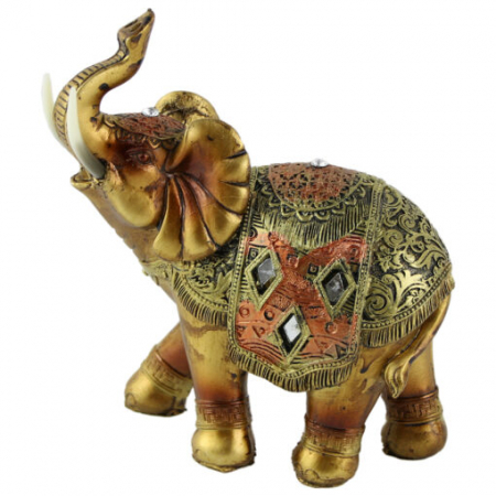 Figurine & Statuete - *Figurina elefant din rasina aurie