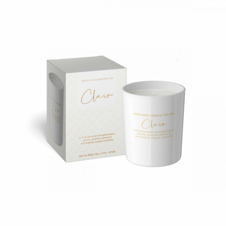 Fragrances - *Lumanare parfumata in pahar de sticla, Bartek Candles, Clair for Her – LUM 220