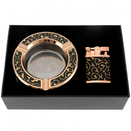Decorațiuni diverse - *Set cadou 2 piese pentru barbati – Scrumiera/Bricheta, Elegant