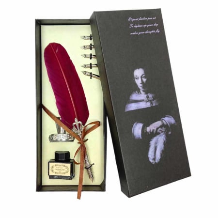 Seturi caligrafie - *Set stilou Vintage visiniu