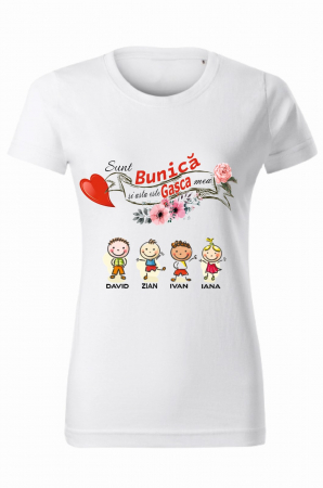 Tricouri Dama - Tricou din bumbac personalizat ,, Sunt Bunică...''