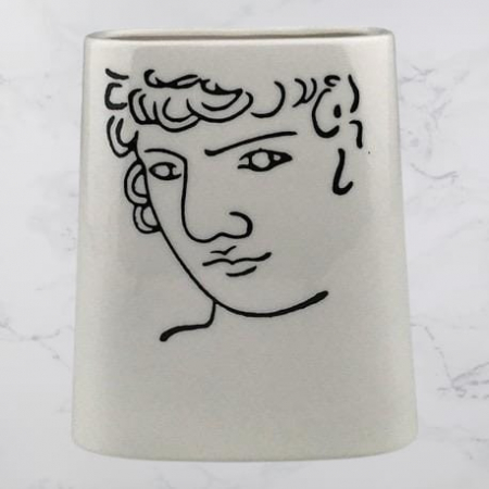 Vaze decor - Vaza din ceramica cu om desenat