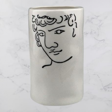 Vaze decor - Vaza din ceramica cu om desenat