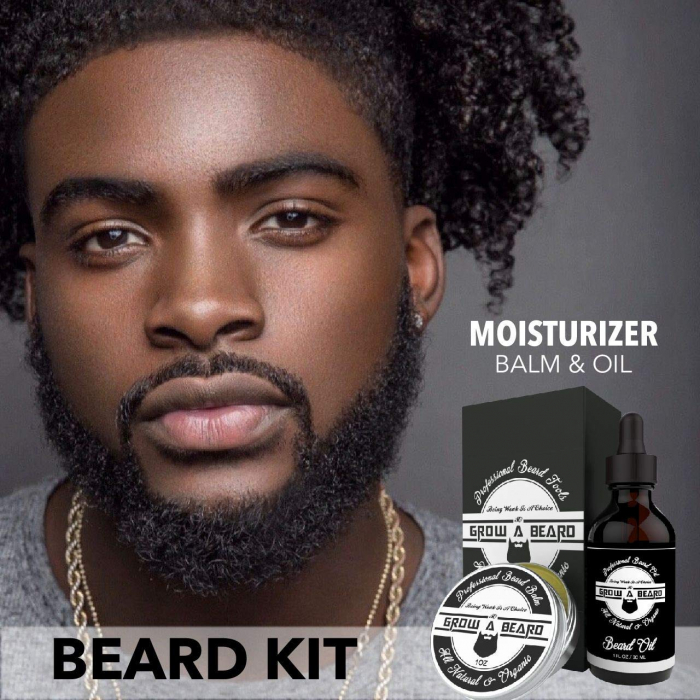 Set de ingrijire pentru barba și mustață, 2 piese (ulei de barbă, balsam), ingrediente organice, cel mai bun cadou [2]