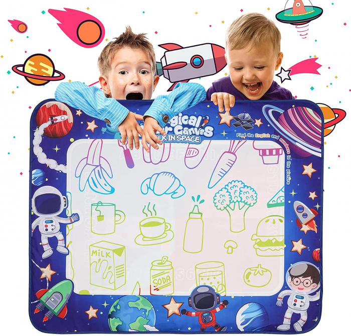 Set jucarie educativa, interactiva, joc covorasul Magic Aquadoodle fosforescent, coloreaza cu apa, cadou fete si baieti, + 3 ani [5]