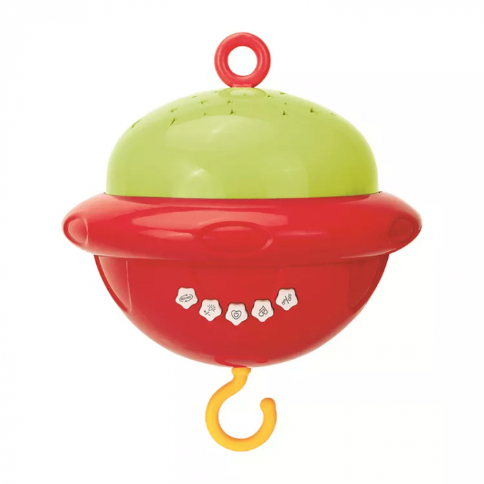 Carusel Muzical Giftry pentru patut, telecomanda, proiector, muzica si lumini, jucarii detasabile copii, +0 luni, Multicolor [6]