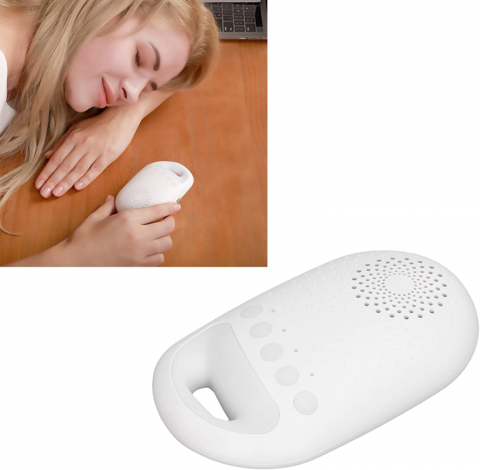 Dispozitiv sunete albe, Giftry®, 24 Sunete HQ, Portabil, Incarcare USB, Autonomie 15h, Acumulator 300mAh, Timer, bebelusi, adulti, copii, White Noise, Alb [2]