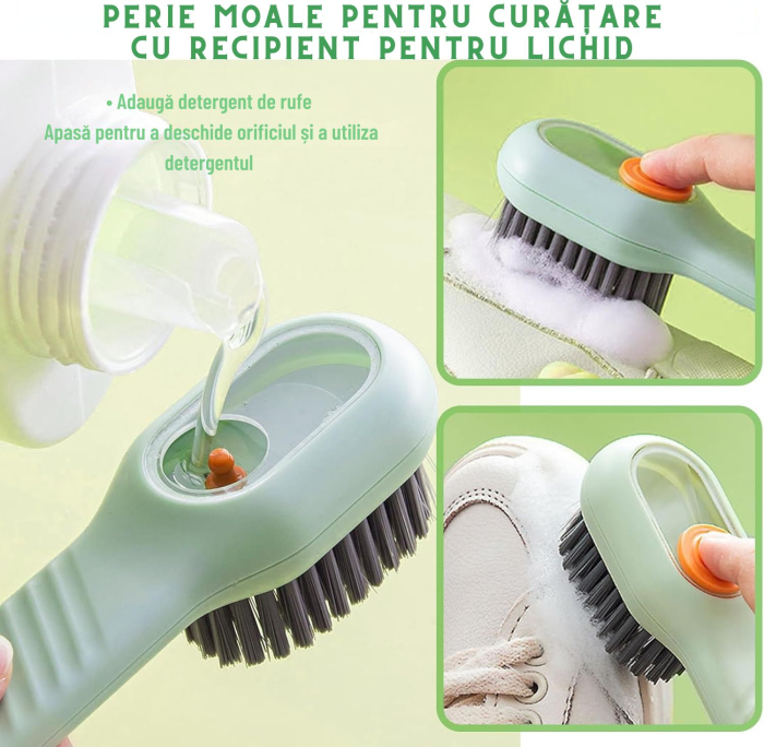Set Giftry® 2 Saci de Spălare Pantofi și Perie cu Dispenser – Solutie Premium pentru Curatarea Eficientă a Incaltamintei, galben [8]