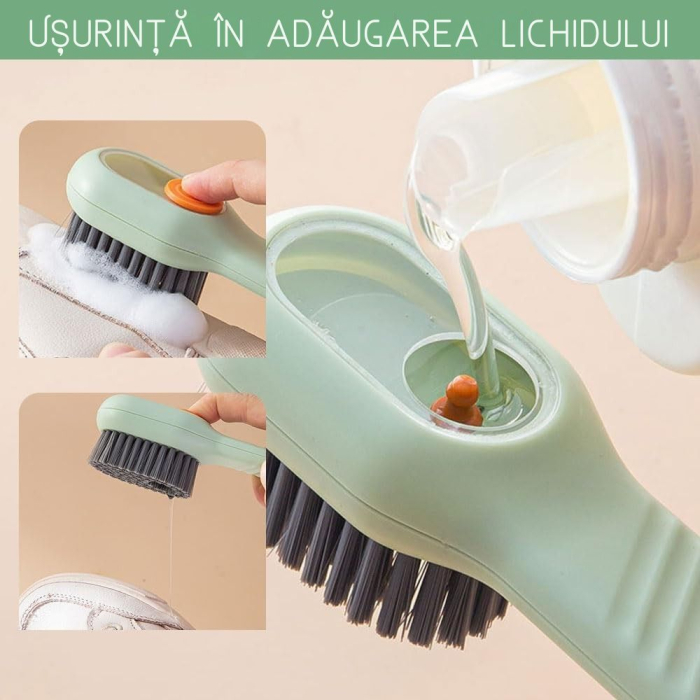 Set Giftry® 2 Saci de Spălare Pantofi și Perie cu Dispenser – Solutie Premium pentru Curatarea Eficientă a Incaltamintei, galben [9]