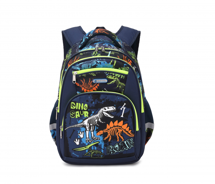 Ghiozdan pentru scoala baieti, Giftry®, 5-10 ani, model dinozaur fosforescent, multifunctional, impermeabil, albastru, 42 cm x 36 cm x 18 cm [5]