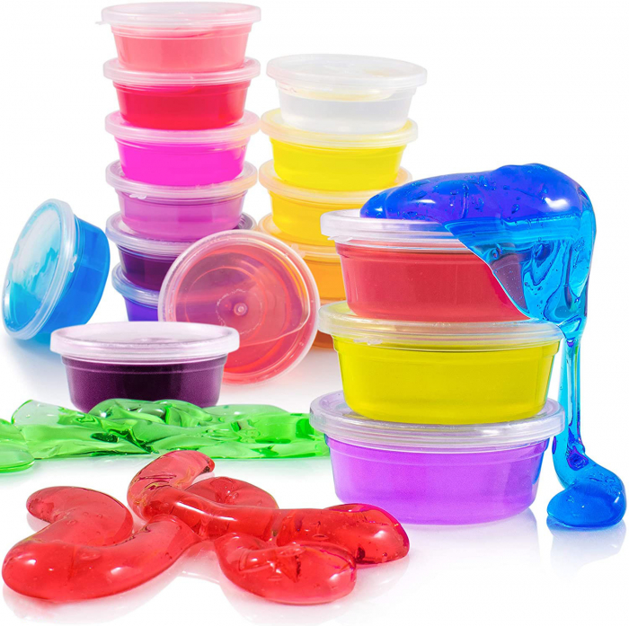 Kit Giftry creatie slime, spuma colorata, margele, pulbere fosforescenta, joc distractiv, interactiv Cadou copii 5-12 ani [6]