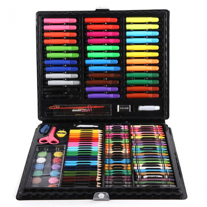 Set creativ de papetarie pentru copii / adulti, instrumente de colorat, pentru pictura, desen, accesorii 150 de piese, 3 ani+ [7]