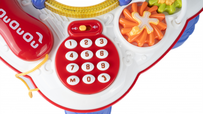 Masuta activitati Giftry®, centru multifunctional 8 in 1, instrumente muzicale cu lumini si sunete, interactiv si educativ, baieti si fete, 1+, albastru [3]