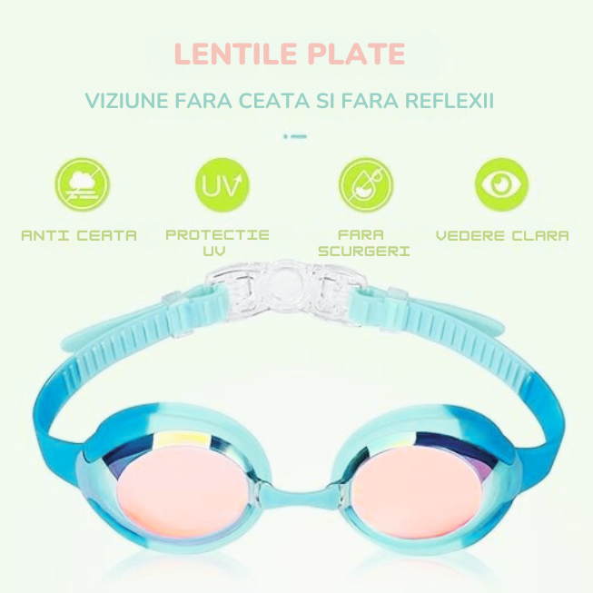 Ochelari de Inot Profesionali Copii Giftry® – Anti-UV, Anti-Aburire, Reglabili, Claritate, Protectie Avansata, Albastru, pentru Baieti, Suport Practic in Forma de Masinuta, Perfecti pentru Piscina [3]
