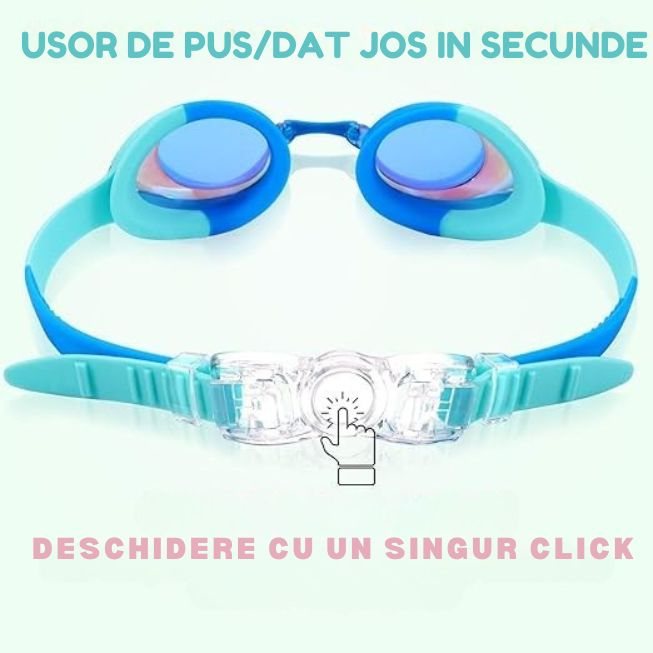 Ochelari de Inot Profesionali Copii Giftry® – Anti-UV, Anti-Aburire, Reglabili, Claritate, Protectie Avansata, Albastru, pentru Baieti, Suport Practic in Forma de Masinuta, Perfecti pentru Piscina [2]