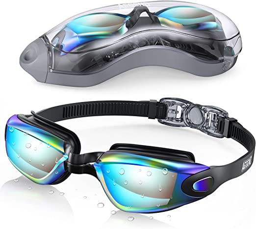 Ochelari de inot profesionali unisex, Giftry®, Policarbonat/Silicon, Anti-UV/ anti-aburire, aqua [10]