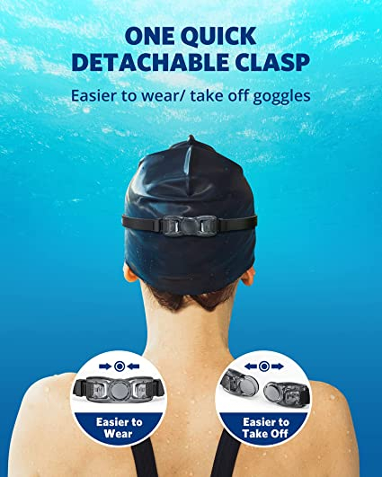 Ochelari de inot profesionali unisex, Giftry®, Policarbonat/Silicon, Anti-UV/ anti-aburire, portocaliu [5]