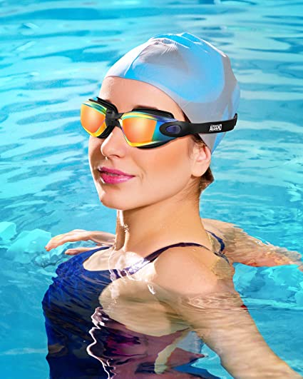 Ochelari de inot profesionali unisex, Giftry®, Policarbonat/Silicon, Anti-UV/ anti-aburire, portocaliu [6]