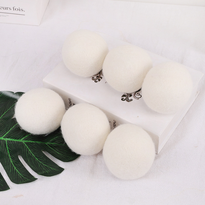 Set 6 Bile din Lana Naturala Giftry® – Reutilizabile, Anti-Electrizante, Alternativa Ecologica, Reduc Timpul de Uscare si Cutele Hainelor, cu Saculet de Depozitare [7]