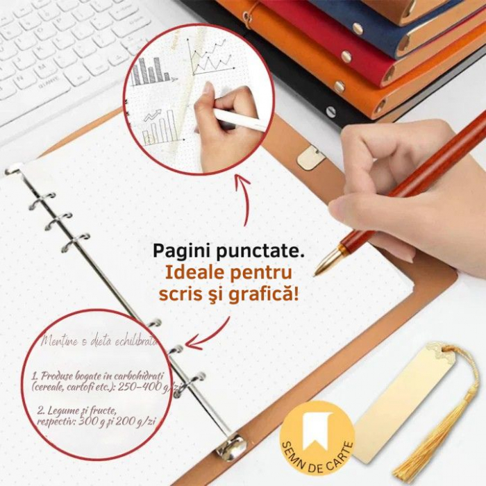 Set Cadou Barbati Giftry® – 5 Produse Premium: Termos Inox, Agenda A6 Piele Ecologica, Pix Elegant, Semn de Carte, Clips Metalic – Cutie Cadou, Ideal pentru Sot, Tata, Fiu, Frate, Rosu [6]