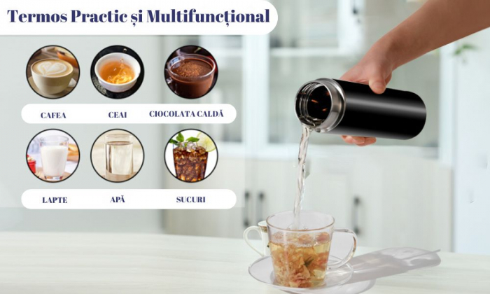 Set Cadou Barbati Giftry® – 5 Produse Premium: Termos Inox, Agenda A6 Piele Ecologica, Pix Elegant, Semn de Carte, Clips Metalic – Cutie Cadou, Ideal pentru Sot, Tata, Fiu, Frate, Negru [7]