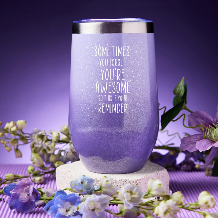 Set Cadou Giftry®, pentru Femei – Set Spa Lavanda 6 Piese, Pahar Termos, Lumanare, Sare si Bomba de Baie, Sapun si Felicitare – Cadou Elegant pentru Zi de Nastere, Craciun, Valentine’s Day, Mov [3]