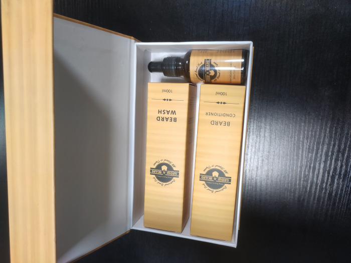 Set complet ingrijire barbati pentru barba si mustata, 3 piese, sampon, balsam, ulei, ingrediente organice [4]