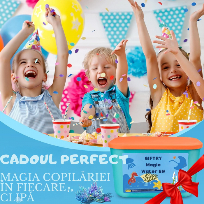 Set Creativ Giftry® – Jucarii interactive pentru Copii, 20 Culori 60 ml, 18 Matrite, Kit Figurine Magice, Accesorii Incluse, Exploreaza Viata Marina, 5 ani+ [6]