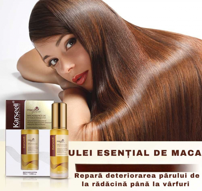 Ulei de par Karseell cu argan marocan, hidratare intensiva si regenerare, bogat in vitamina E, pentru parul uscat si deteriorat, 50ml [9]