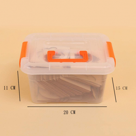 Set de sabloane pentru colorat din lemn, 50 de tipare si decupaje de desen, jucarii educative creative, fete si baieti, 3 ani+ [9]