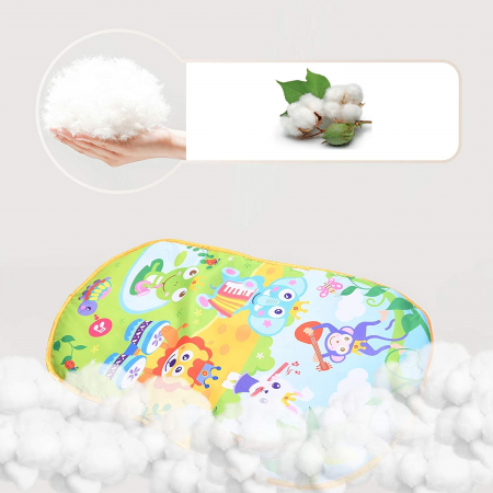 Saltea de activitati pentru bebelusi, centru multifunctional 4 in 1, interactiv,5 jucarii senzoriale, baieti si fete, verde [10]