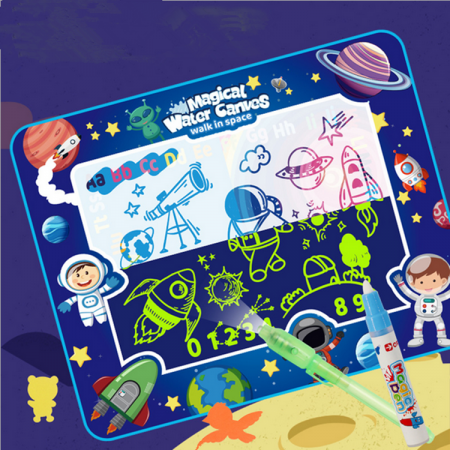 Set jucarie educativa, interactiva, joc covorasul Magic Aquadoodle fosforescent, coloreaza cu apa, cadou fete si baieti, + 3 ani [1]